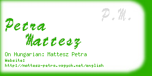 petra mattesz business card